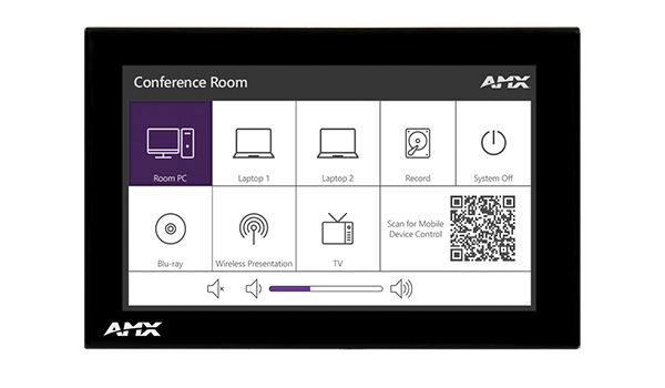 amx seven-inch touch panel